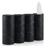 4 Piece Tissue Holder, Black, view 1