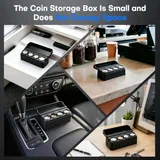 2 Piece Coin Holder, Black, view 6