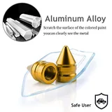 4 Piece Tire Valve Caps, Gold, view 6
