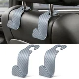 2 Piece Seat Headrest Purse Hook, Grey, view 1