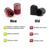 12 Piece American Flag Valve Stem Cap, Red, view 6