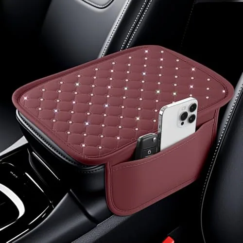 Center Console Arm Rest Cover, Red