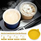 4 Piece Cup Holder Coaster, Yellow, view 3