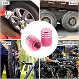 12 Piece American Flag Valve Stem Cap, Pink, view 5