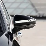 4 Piece Rear View Mirror Stickers Decor Body, Silver, view 4