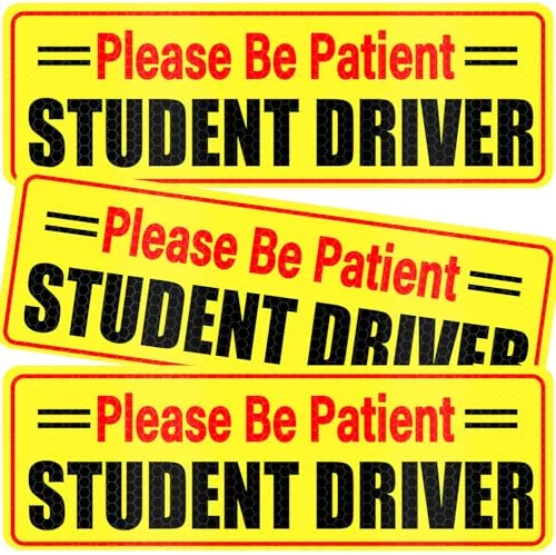 3 Piece Student Driver Magnet, Black