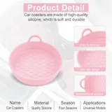 4 Piece Cup Holder Coaster, Pink, view 4