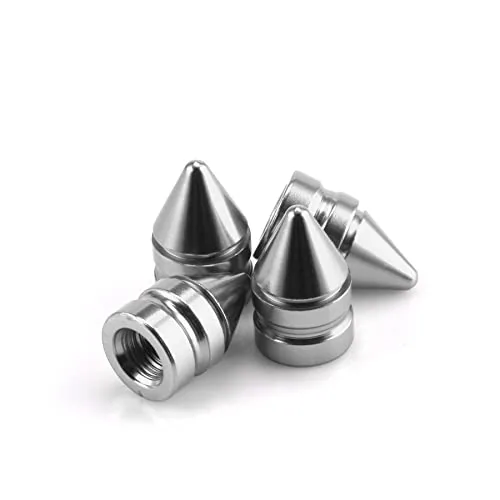 4 Piece Tire Valve Caps, Silver