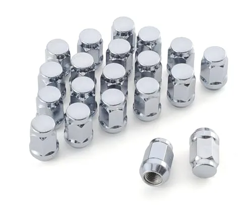 20 Piece White Knight M12x1.5 Wheel Lug Nuts, Silver
