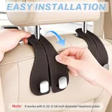 2 Piece Purse Holder Hook, Brown, view 4