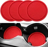 4 Piece Cup Coaster, Red, view 1
