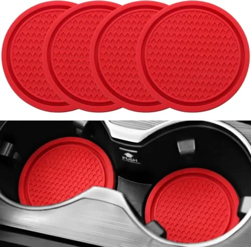 4 Piece Cup Coaster, Red