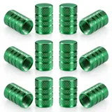 12 Piece Tire Valve Stem Caps, Green, view 1