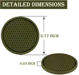 4 Piece Cup Coaster, Green, view 2