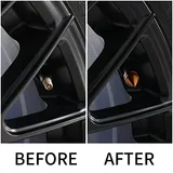 4 Piece Tire Valve Caps, Orange, view 3