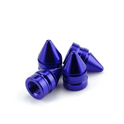 4 Piece Tire Valve Caps, Blue