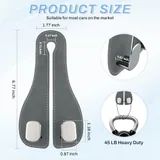 2 Piece Purse Holder Hook, Grey, view 2