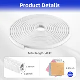 49Ft (15M) Door Edge Guard, White, view 2