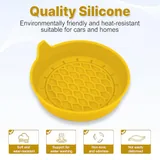 4 Piece Cup Holder Coaster, Yellow, view 6