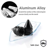 4 Piece Tire Valve Caps, Black, view 6