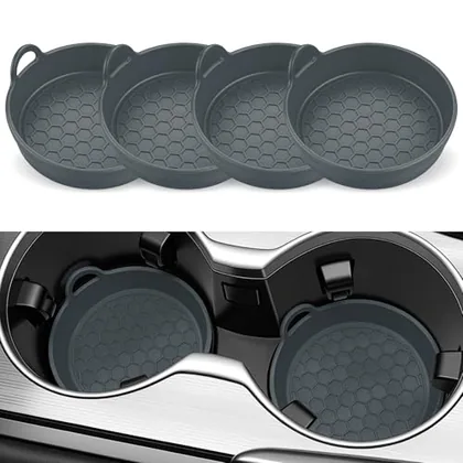 4 Piece Cup Holder Coaster, Grey