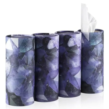 4 Piece Tissue Holder, Purple
