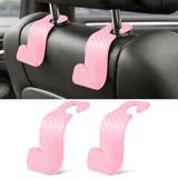 2 Piece Seat Headrest Purse Hook, Pink, view 1